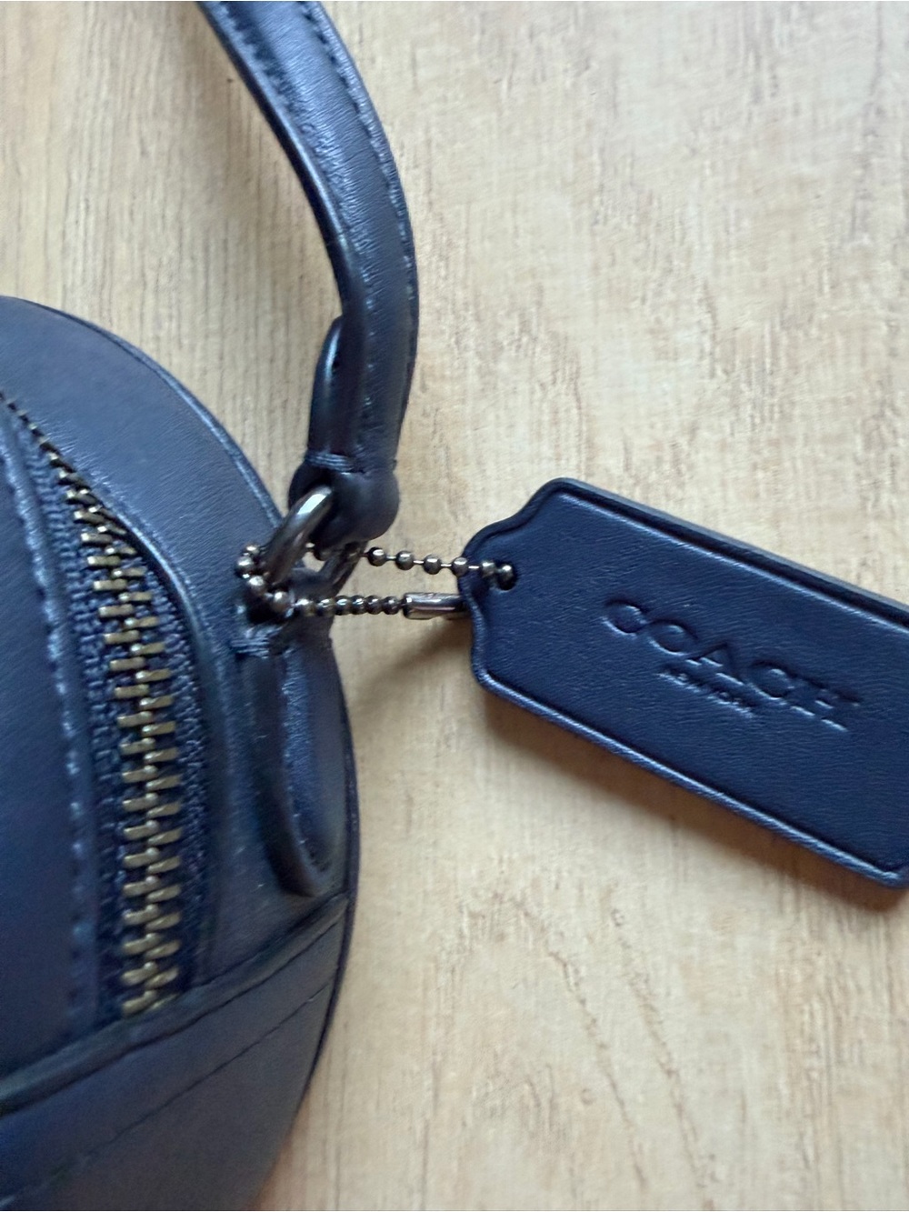 Coach Round Crossbody Canteen Bag in Navy with Glitter Front - Picture 6 of 10